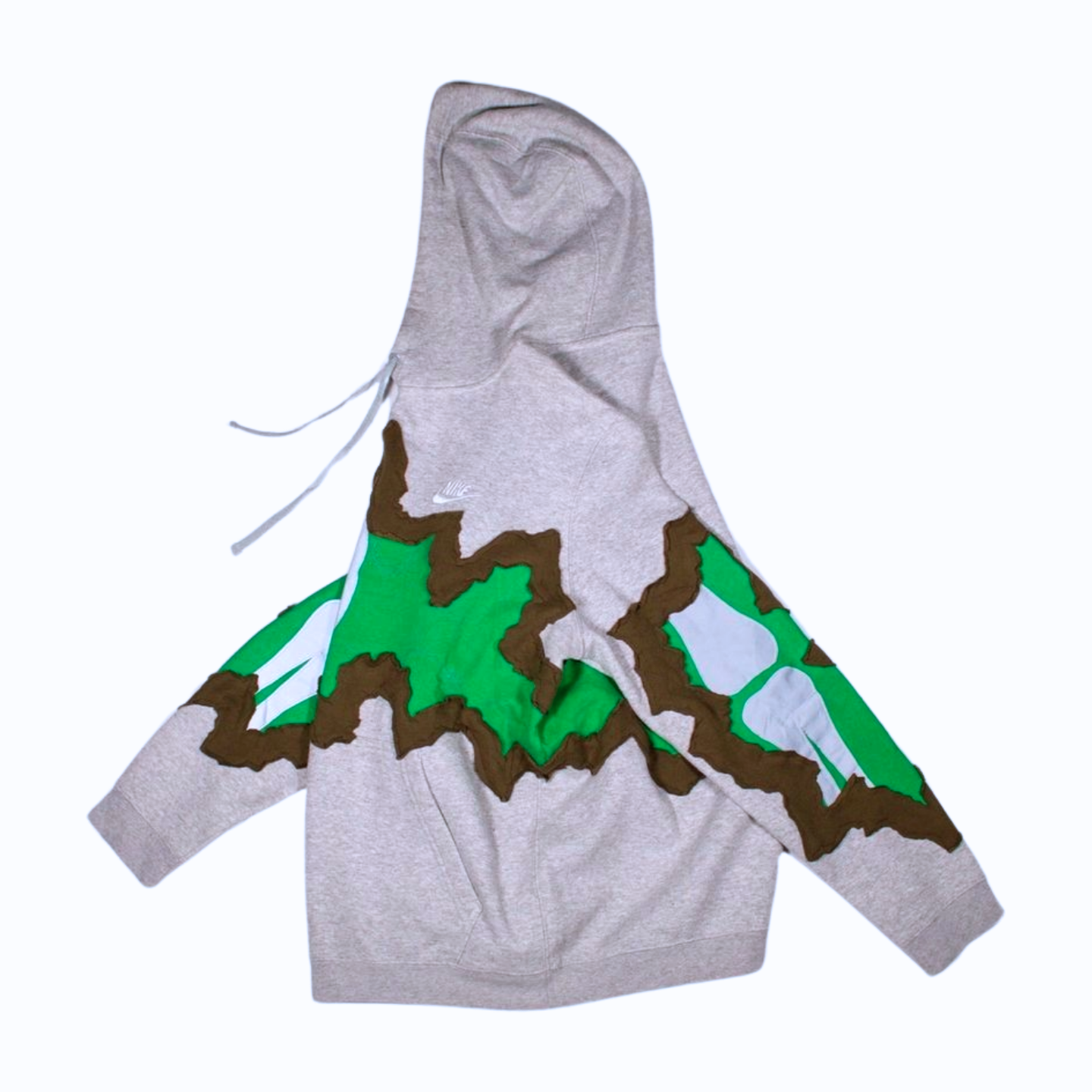 Grey/Green Reflective Bones Hoodie (M)