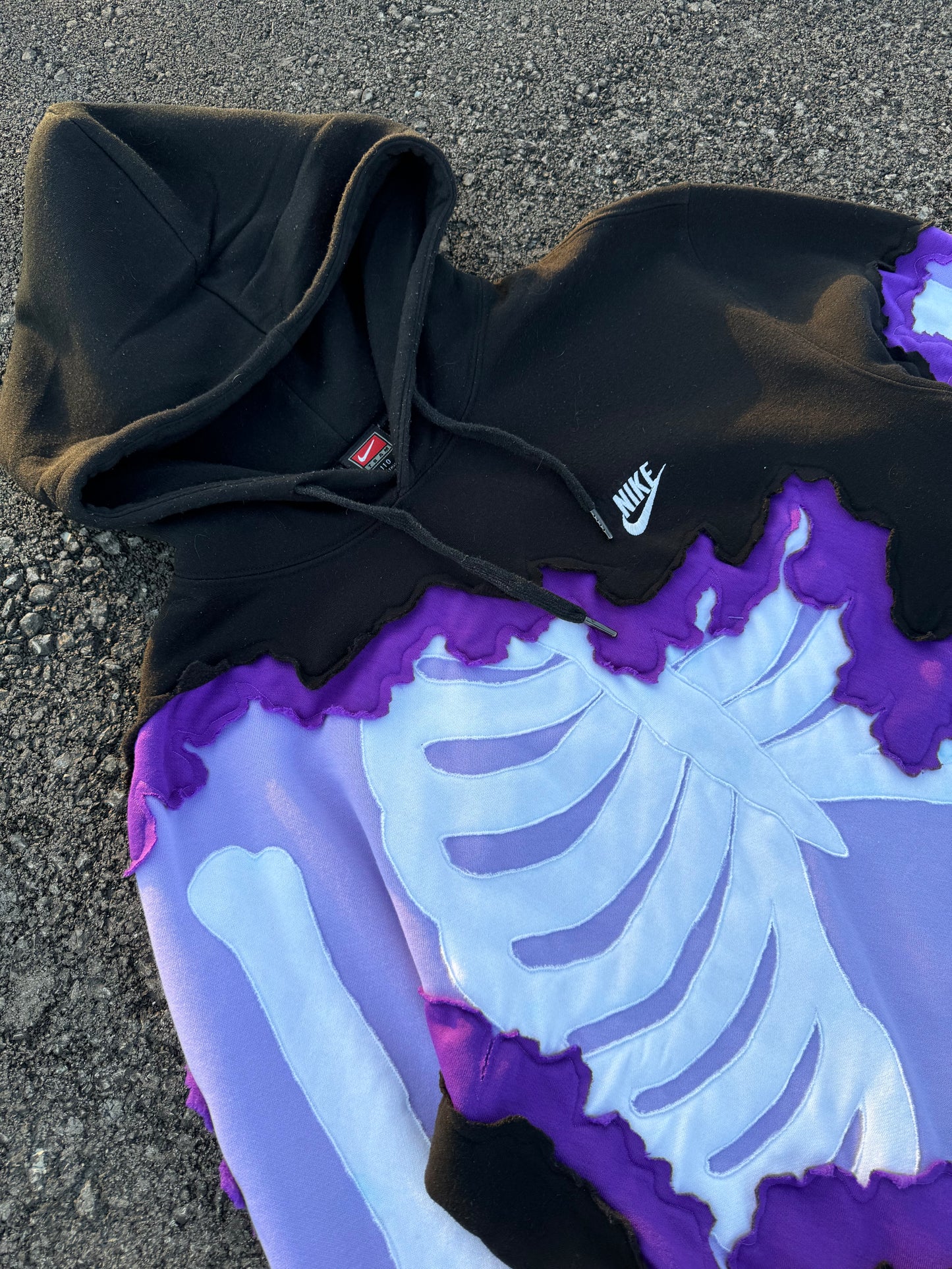 Black/Purple Bones Hoodie (XL/XXL)