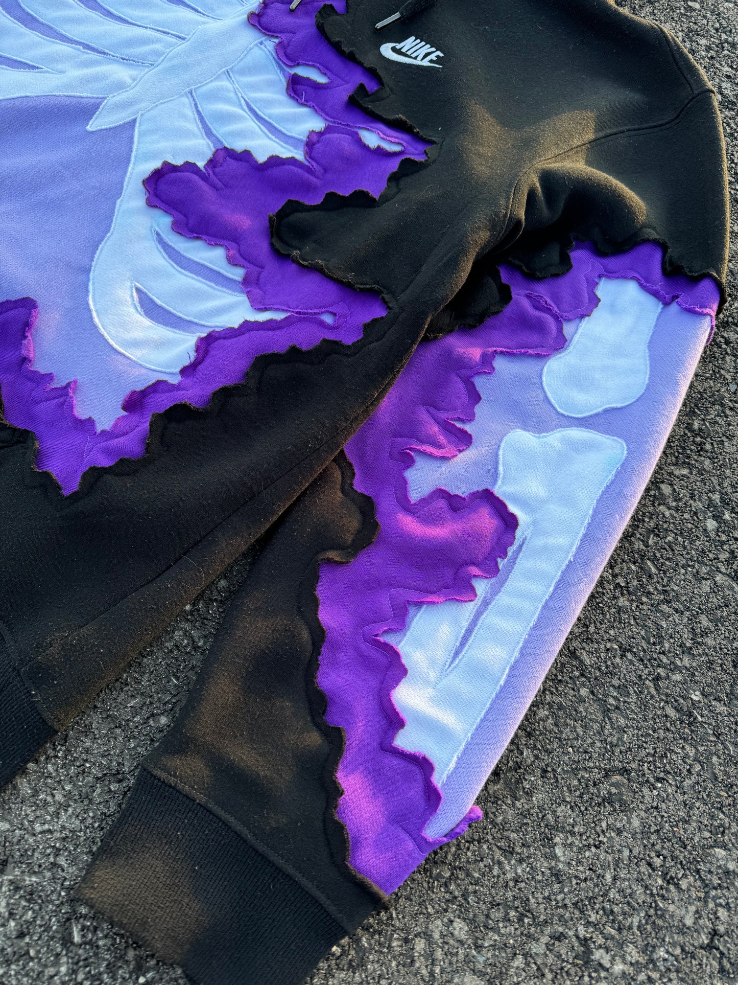 Black/Purple Bones Hoodie (XL/XXL)