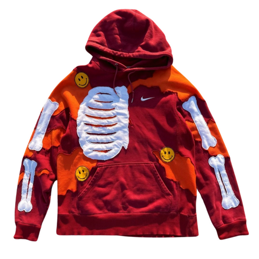 Red Smiley Bones Hoodie (M)